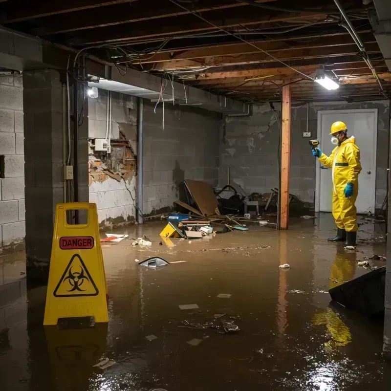 Flooded Basement Electrical Hazard in Pinch, WV Property